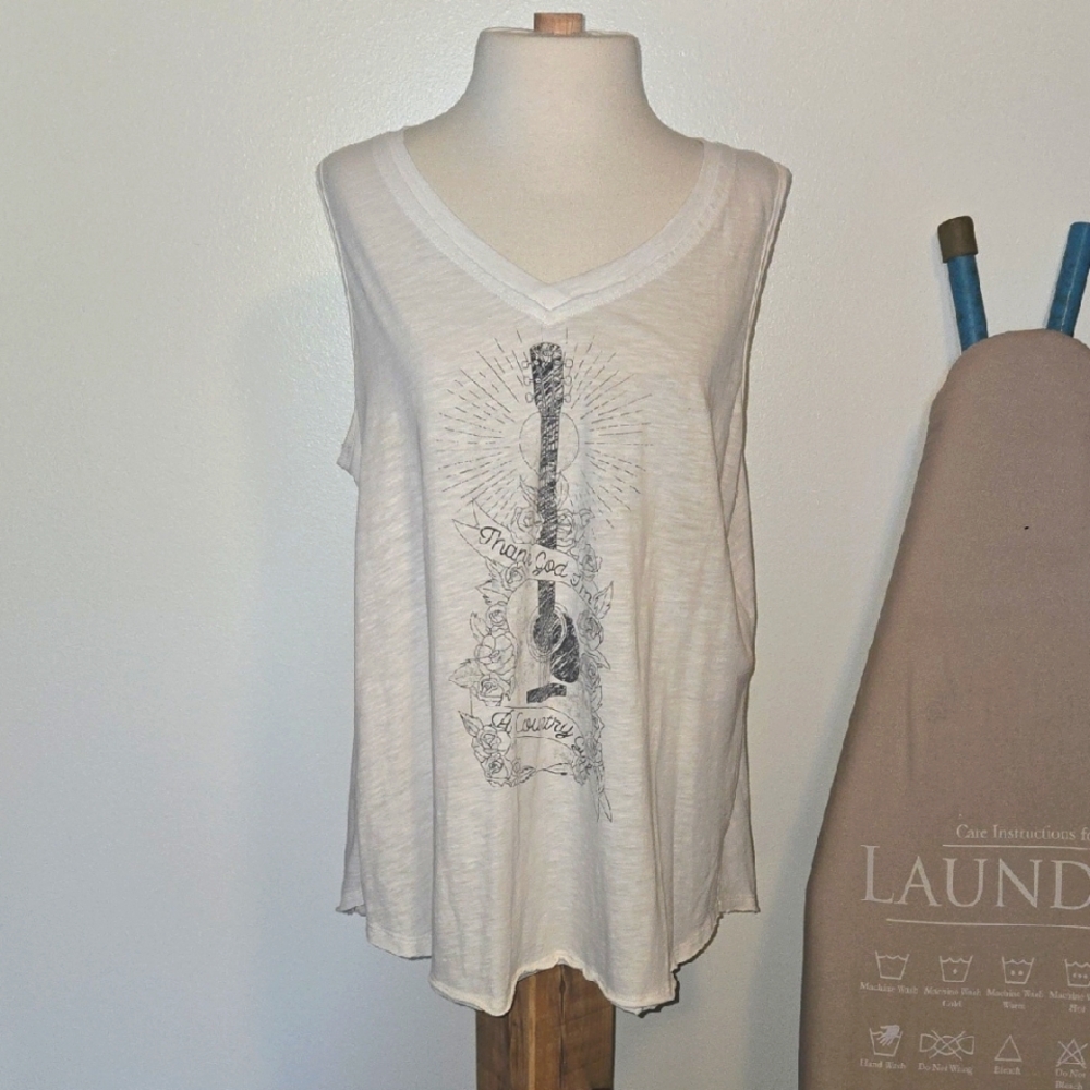 Washed Out White Baby Doll Tshirt